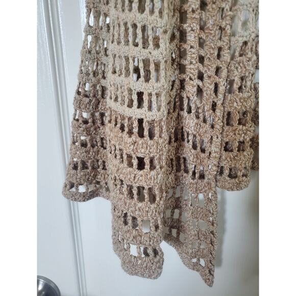 Rosie Neira Calado Hand Knit Crochet Festival Open Knit Cardigan, Size Medium - Picture 5 of 11